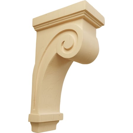Ekena Millwork 3 1/4"W x 5"D x 9"H Scroll Corbel, Alder COR03X05X09SCAL